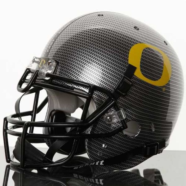 CFS Schutt Oregon Ducks Silver Carbon Fiber FullSize Authentic Helmet
