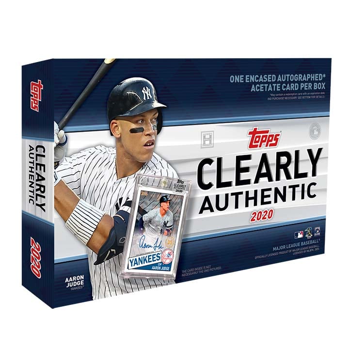 2020 Topps Baseball Clearly Authentic Factory Sealed 1 Pack Hobby Box