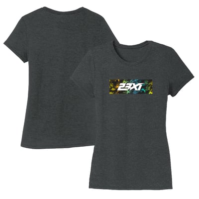  23XI Racing Women's Summer Camo Tri-Blend T-Shirt - Black