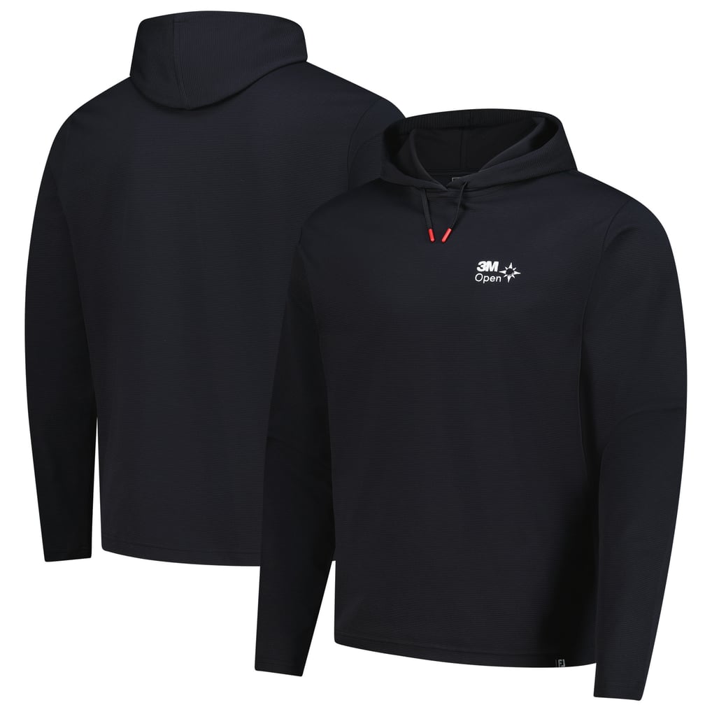 3M Open FootJoy Ottoman Jacquard Pullover Hoodie - Black