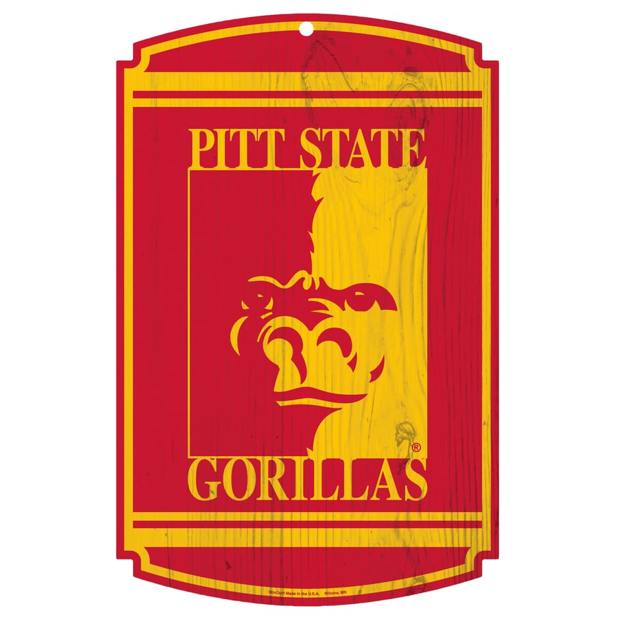 Pittsburg State Gorillas 11'' x 17'' Tier Wood Sign