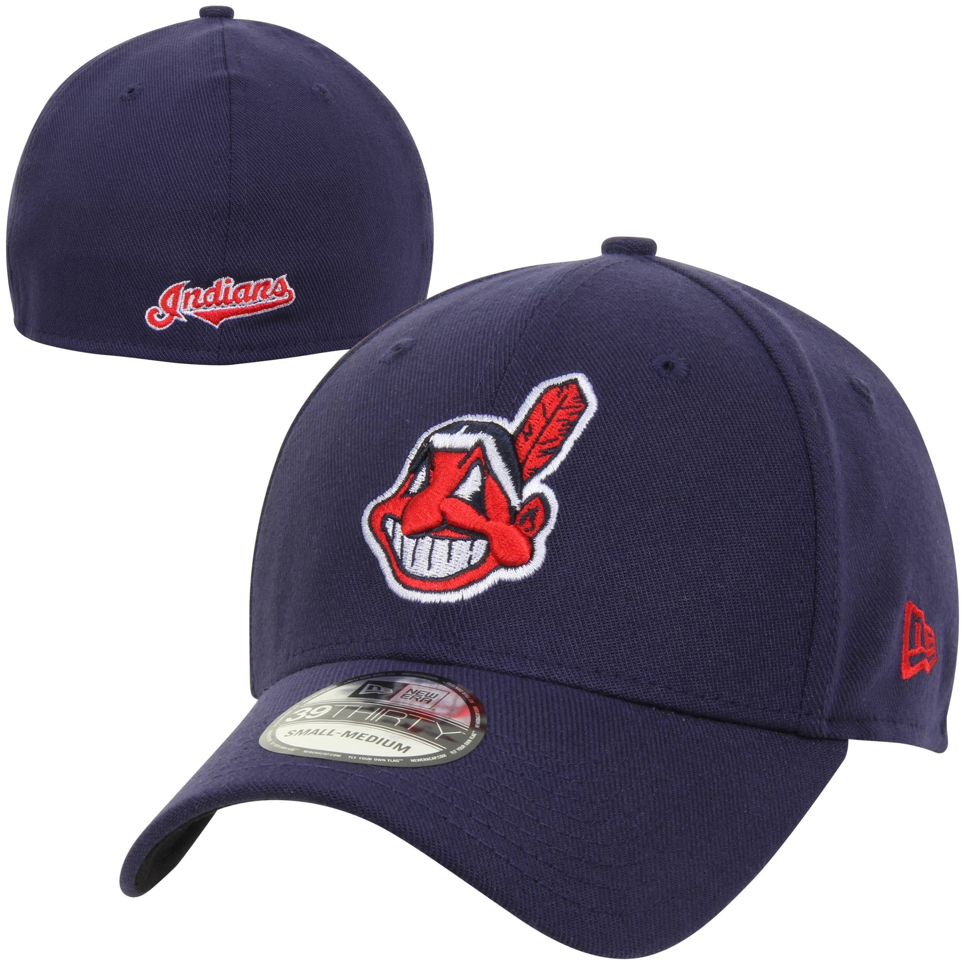 New Era Cleveland Indians Navy Team Classic Alternate 2 39THIRTY Flex Hat