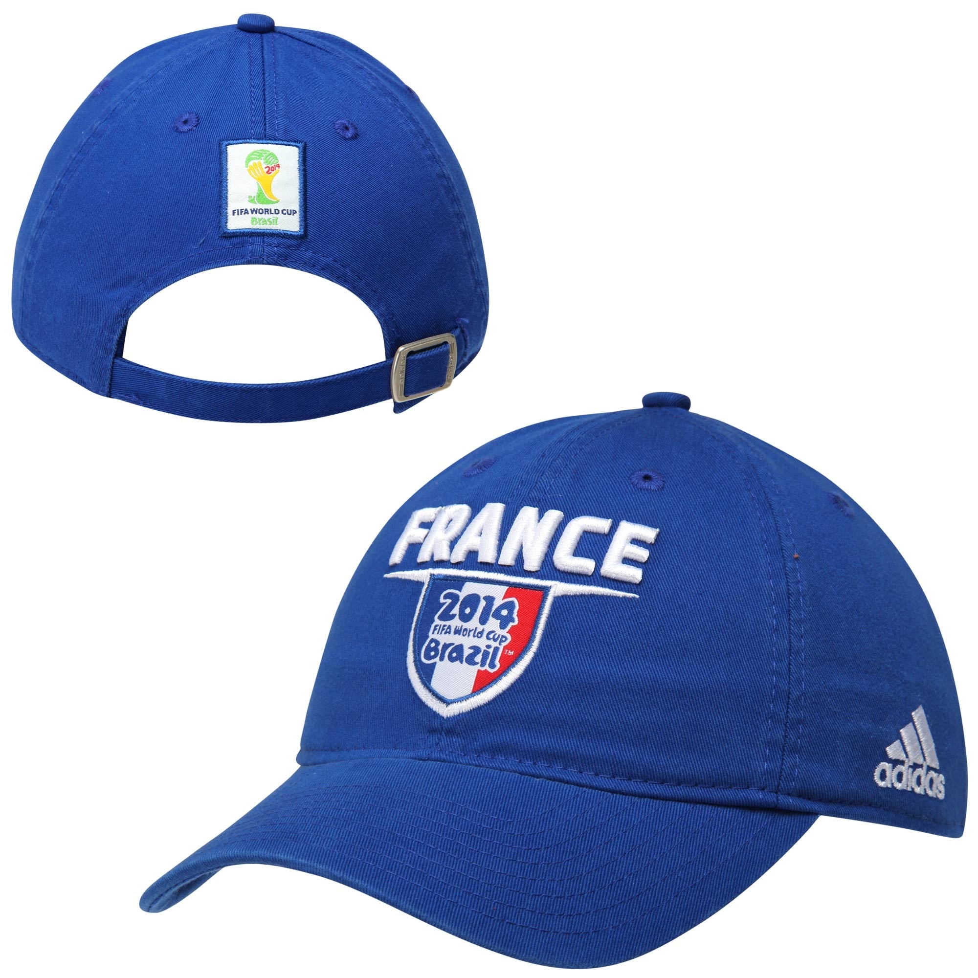 adidas France Mens Royal Blue World Cup Slouch Adjustable Hat