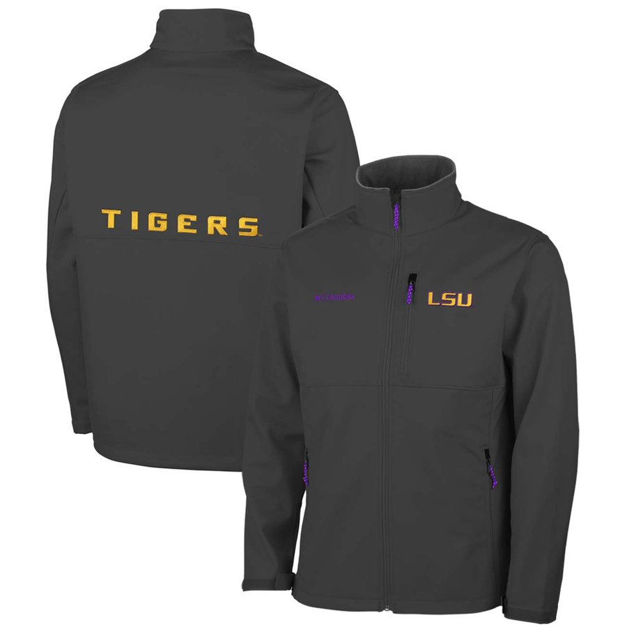 LSU Tigers Columbia Ascender Bonded Softshell Jacket - Gray