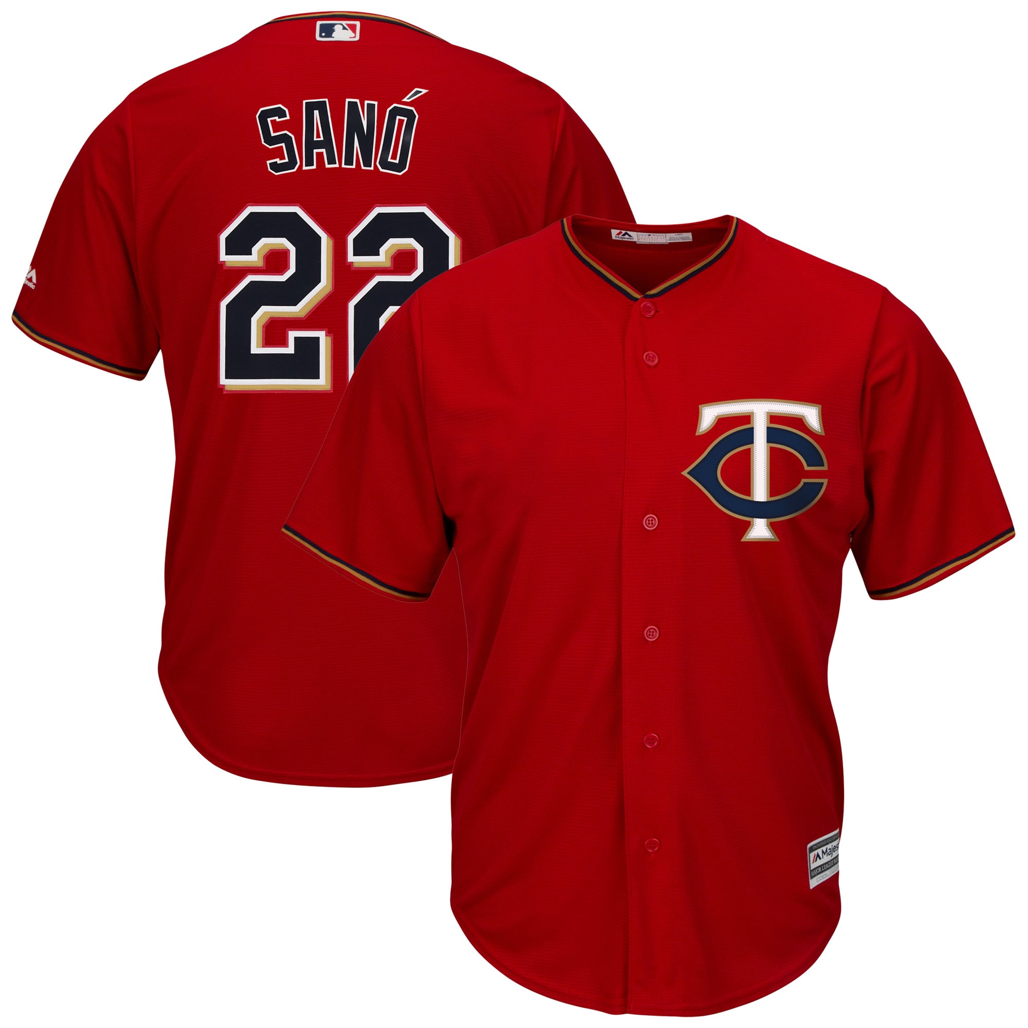 Maillot De Baseball Minnesota Twins Miguel Sano - Taille XXL - Rouge - Majestic Cool Base