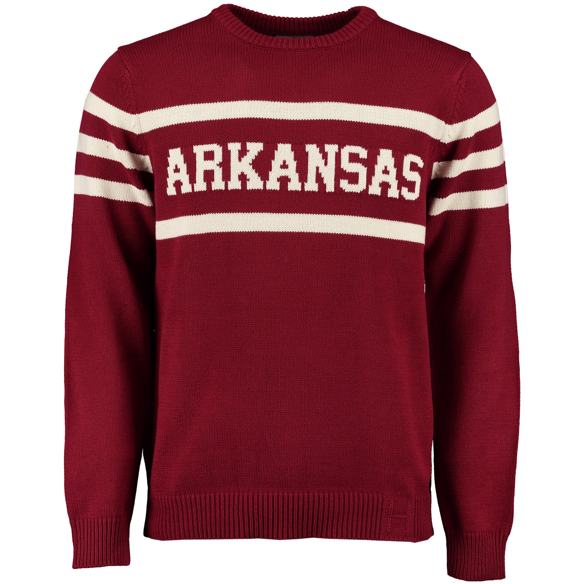 Hillflint Arkansas Razorbacks Cardinal Vintage Stadium Knit Sweater