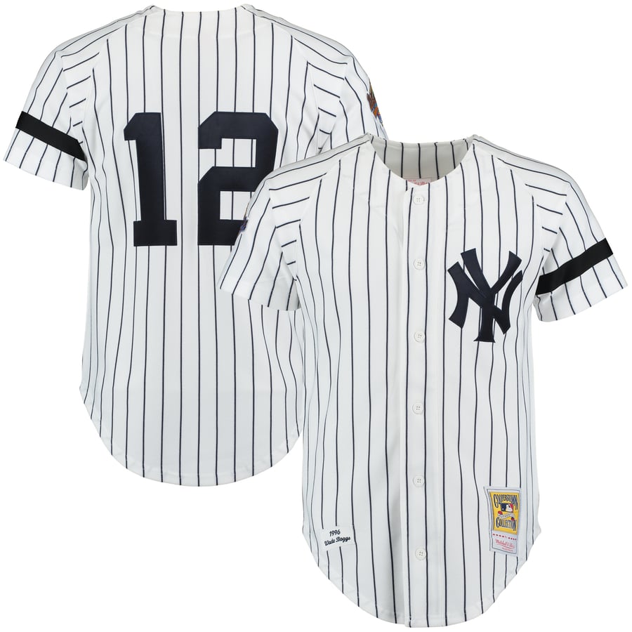 Mitchell & Ness Wade Boggs New York Yankees White/Navy Throwback 1996 ...