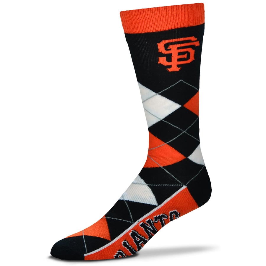 For Bare Feet San Francisco Giants Argyle Crew Socks