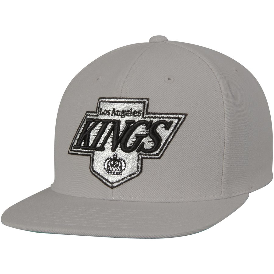 Mitchell & Ness Los Angeles Kings Gray Basic Vintage Logo Adjustable ...