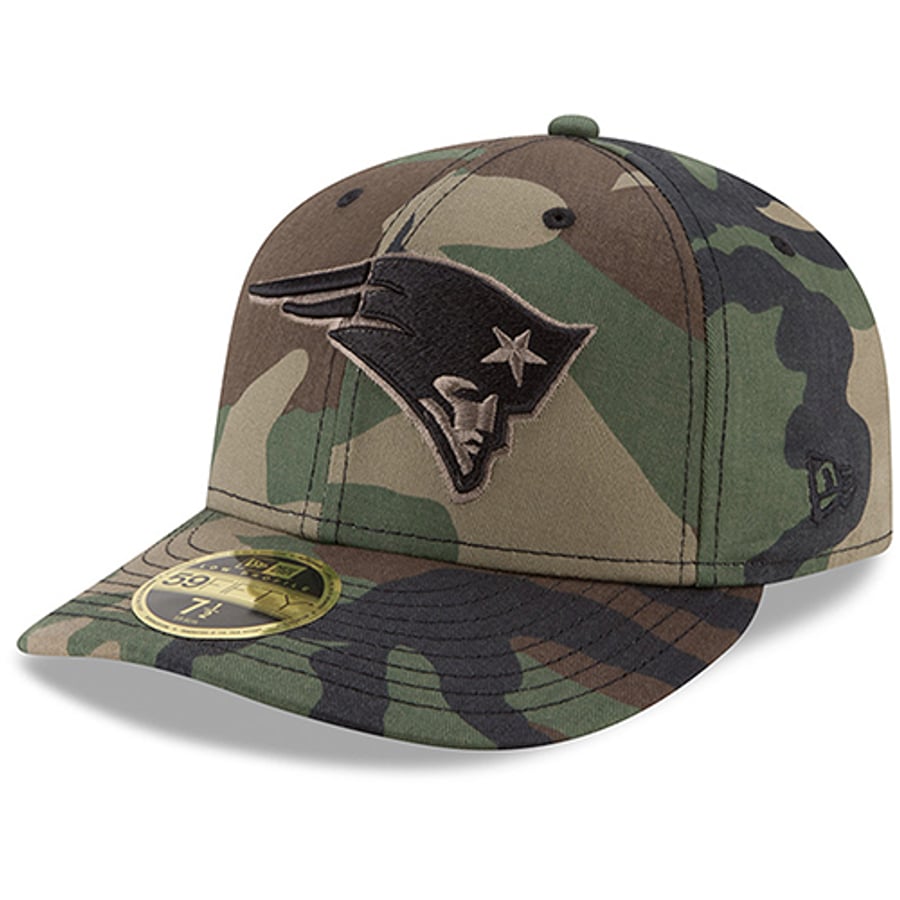 New Era New England Patriots Woodland Camo Low Profile 59FIFTY Fitted Hat