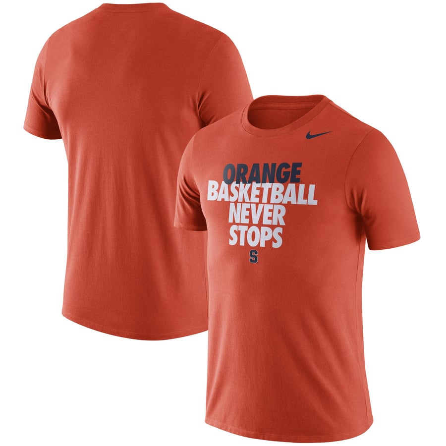 Nike Syracuse Orange Orange Basketball Never Stops Team T-Shirt
