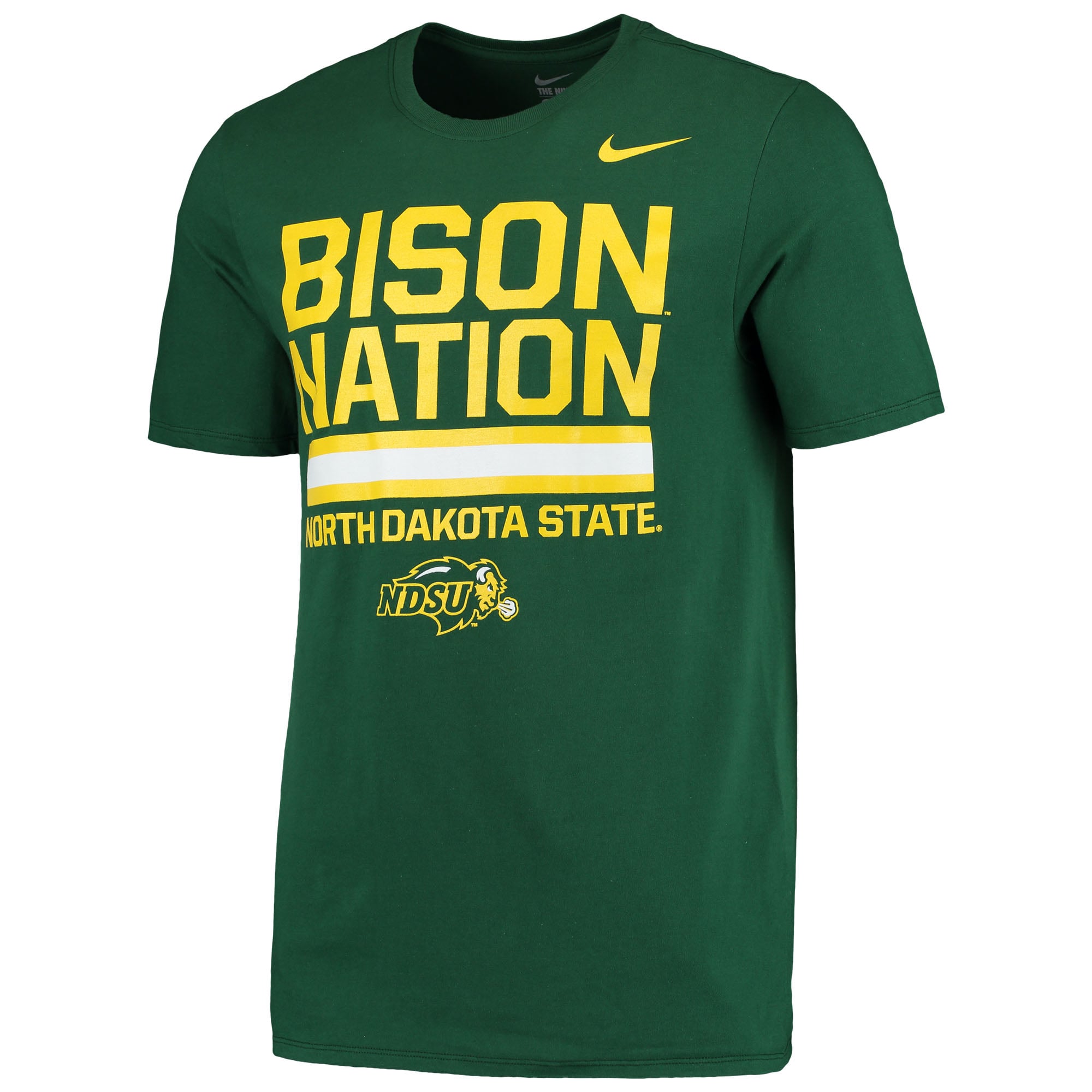 Nike NDSU Bison Green Slogan T-Shirt