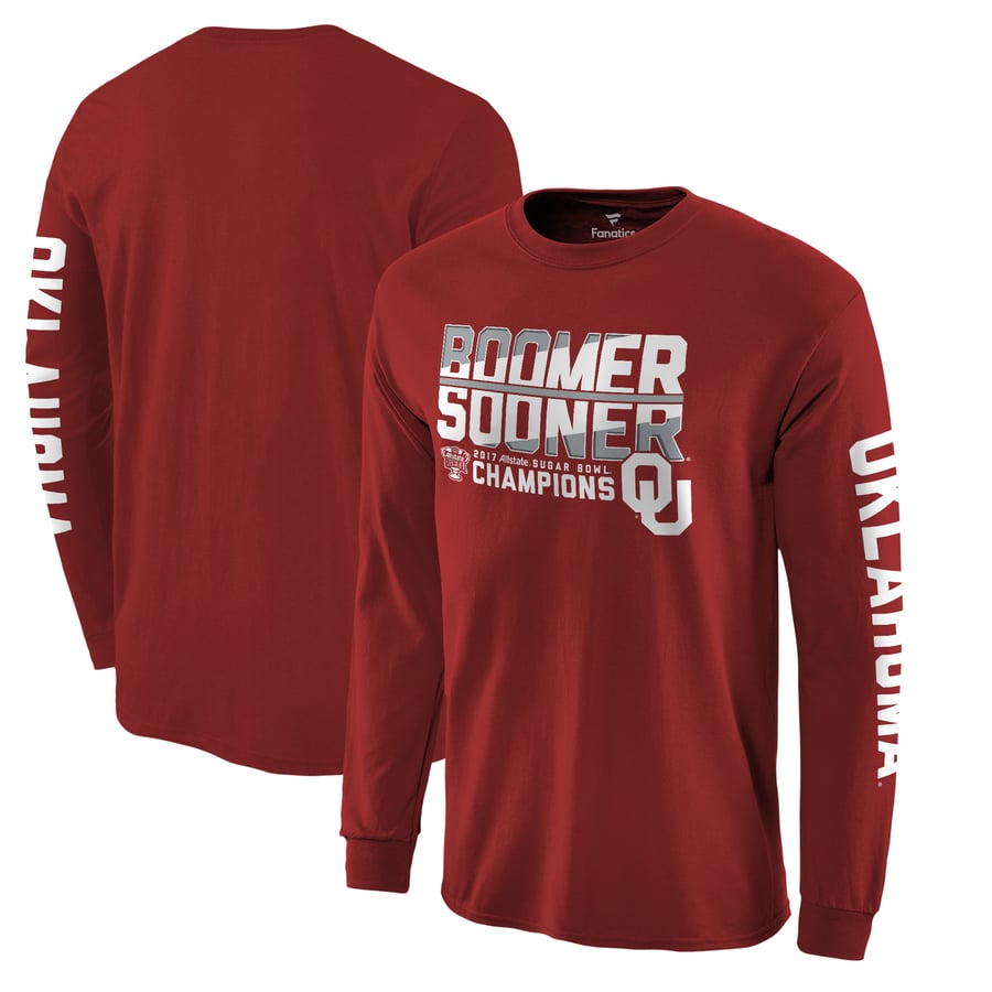 Fanatics Branded Oklahoma Sooners Crimson 2017 Sugar Bowl Champions ...