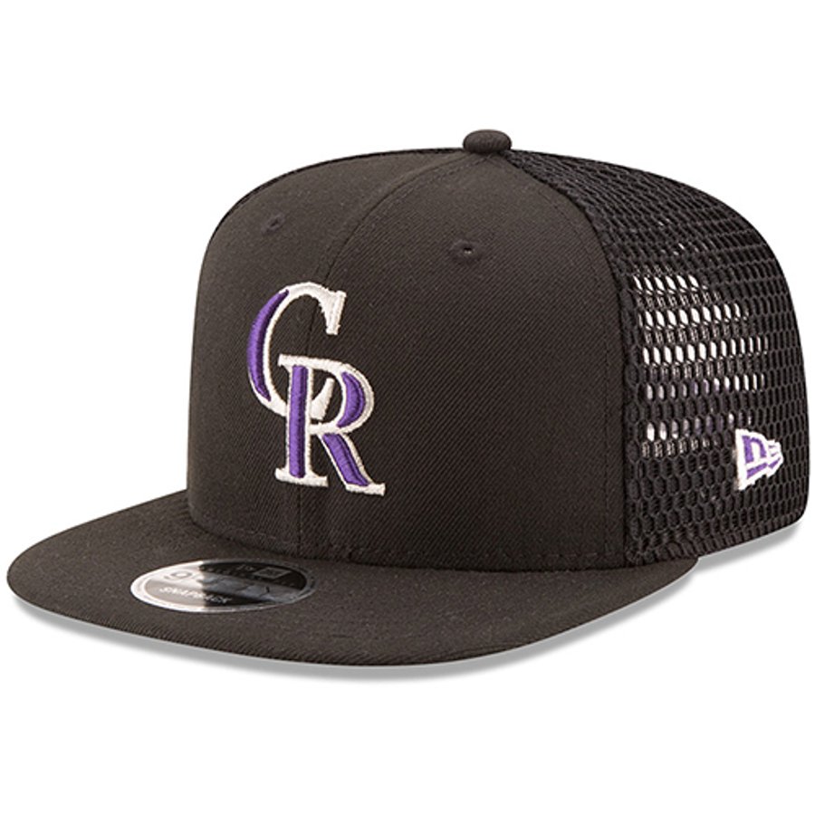New Era Colorado Rockies Black Mesh Fresh 9FIFTY Adjustable Hat