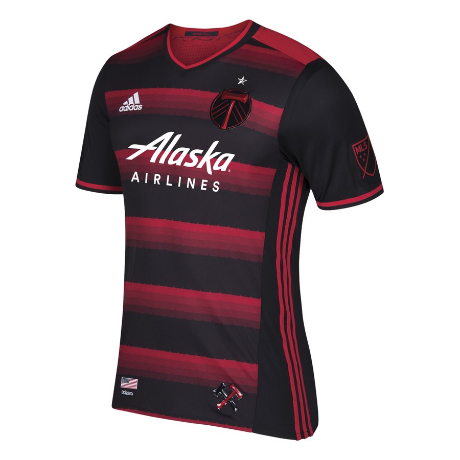adidas Portland Timbers Black 2017 Secondary Authentic Jersey