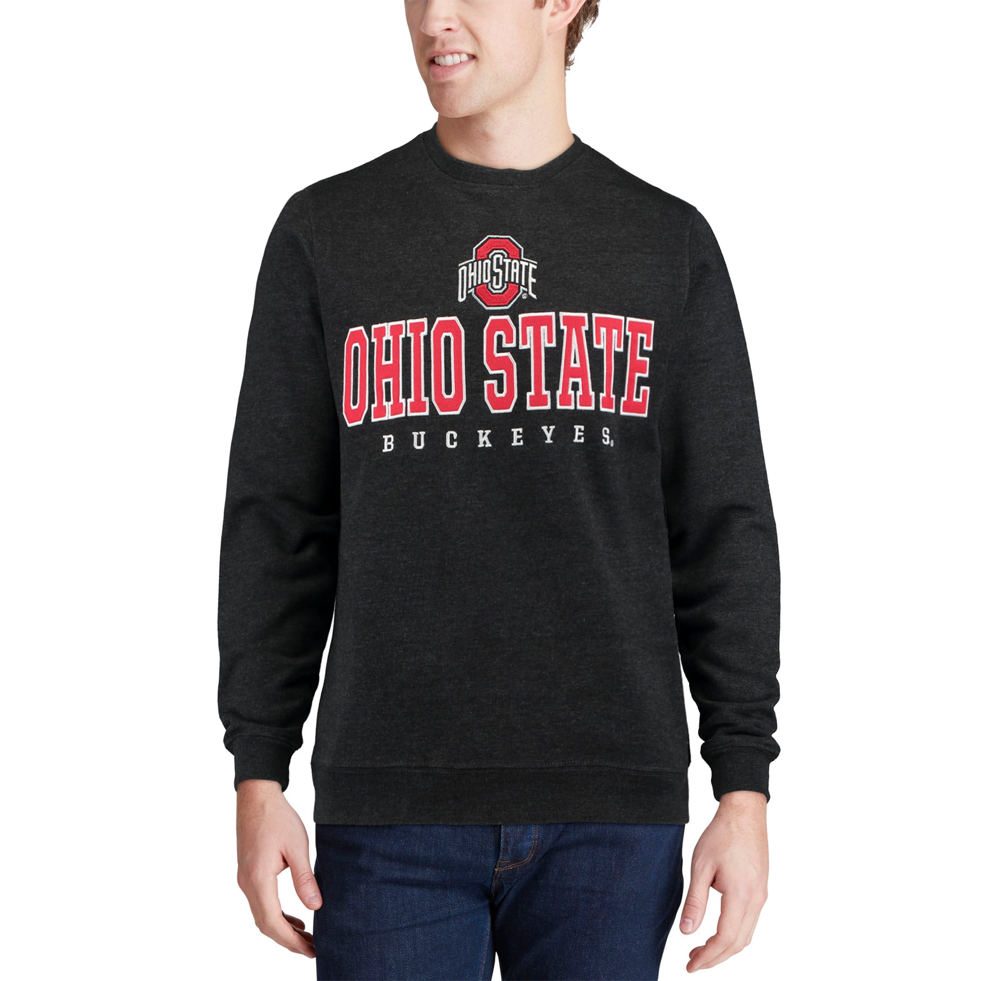 Ohio State Buckeyes Black Wordmark Logo Crewneck Sweatshirt
