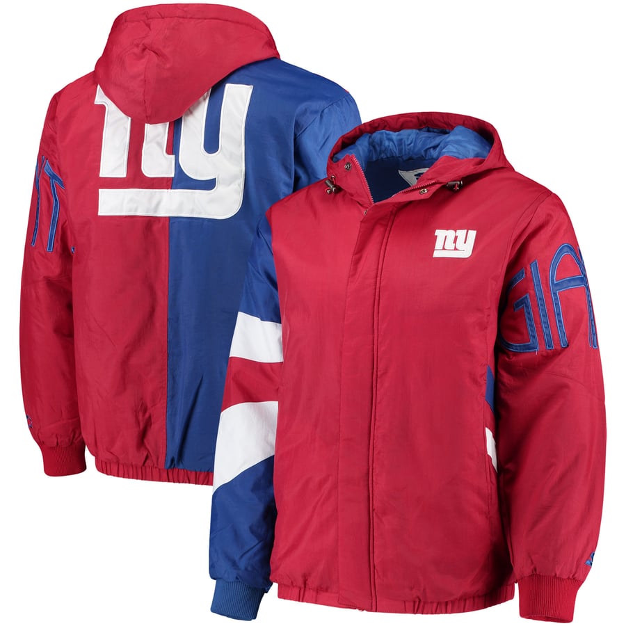 Starter New York Giants Red/Royal Knockout Full-Zip Jacket