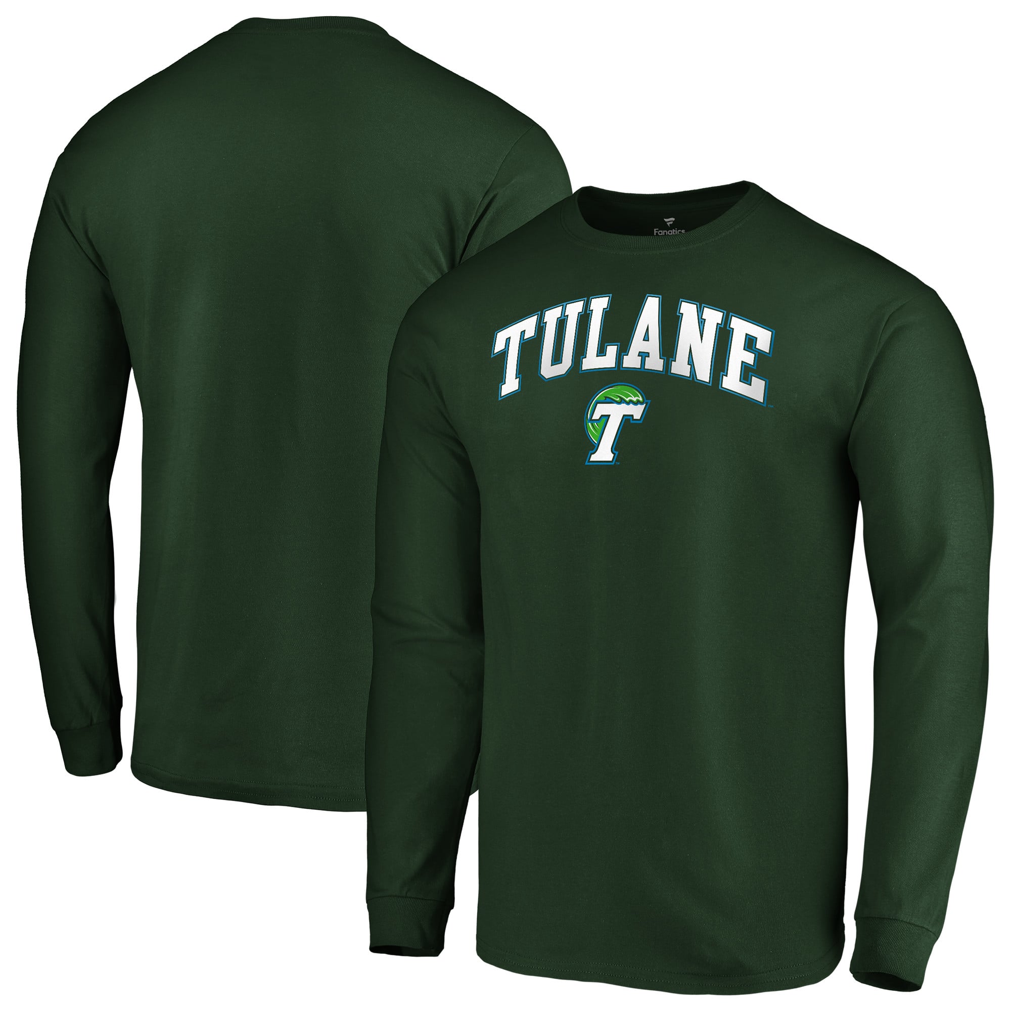 Fanatics Branded Tulane Green Wave Green Campus Long Sleeve T-Shirt