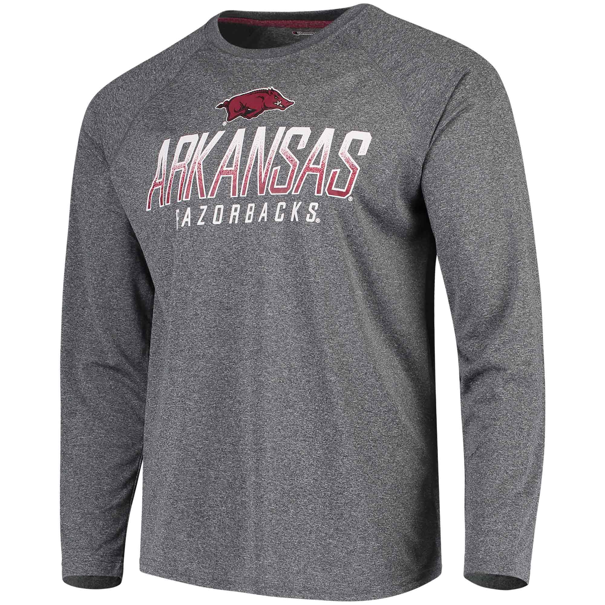 Champion Arkansas Razorbacks Charcoal Heathered Performance Long Sleeve ...