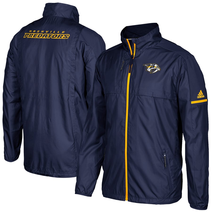 adidas Nashville Predators Navy Authentic Rink Full-Zip Jacket