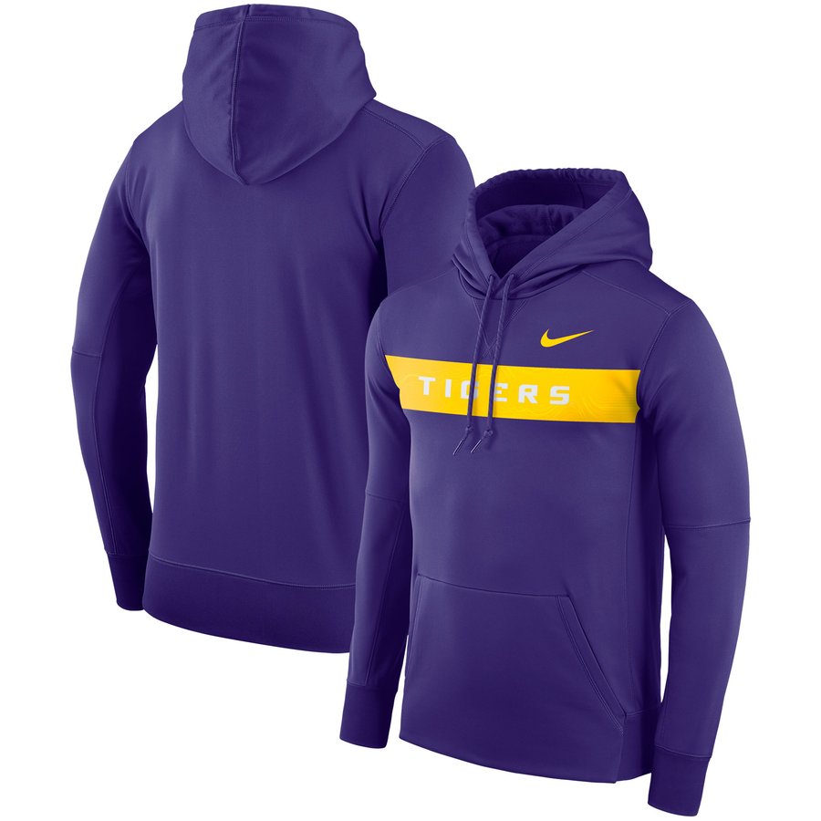 LSU Tigers Nike 2018 Sideline Performance Hoodie – Purple