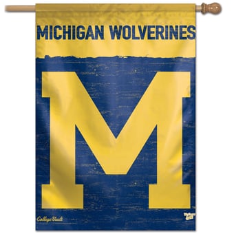 Michigan Wolverines NCAA Garden Flag - 13" X 18" Polyester, Blue & Maize 10 thumbnail image