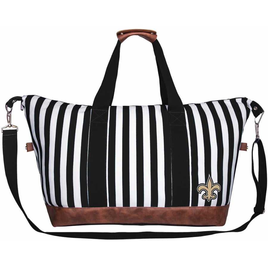 Women's New Orleans Saints Striped Weekender Bag