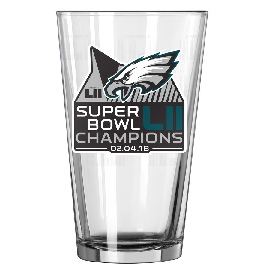 Philadelphia Eagles Super Bowl LII Champions Satin Etch 16oz. Pint Glass