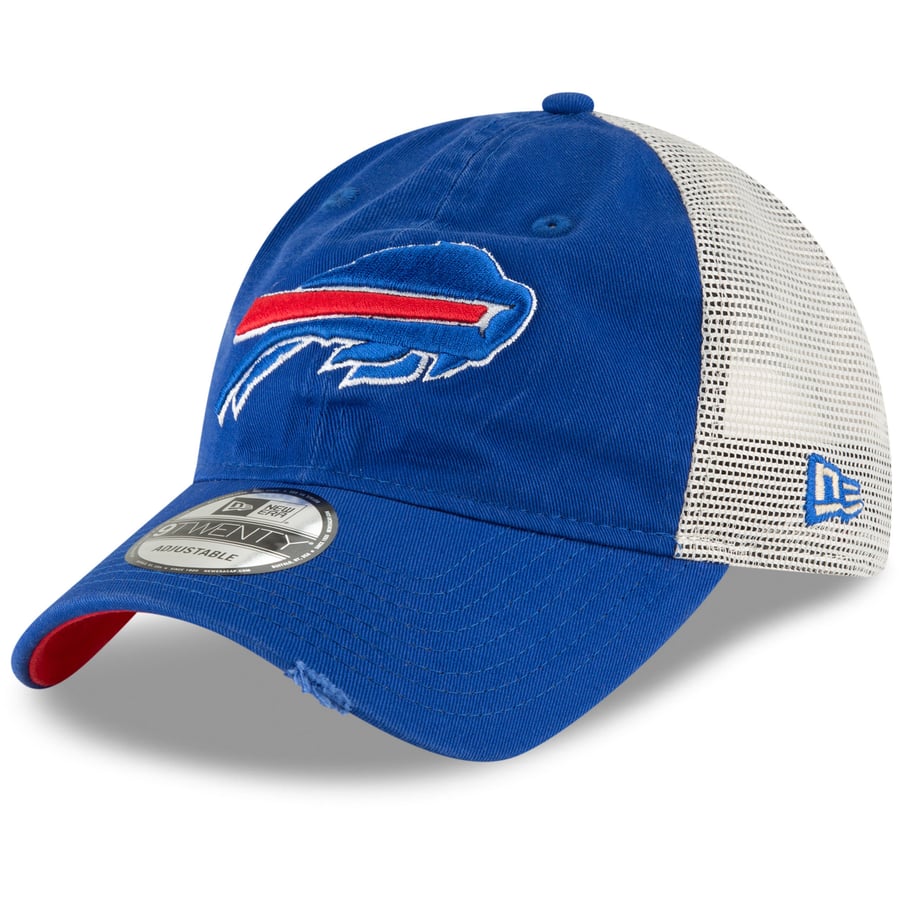New Era Buffalo Bills Royal Stated Back Trucker 9TWENTY Adjustable Hat