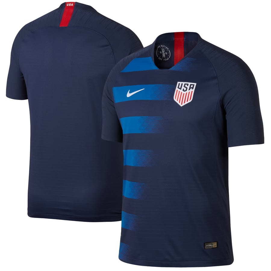 USMNT Nike 2018 Away Authentic Vapor Match Blank Jersey - Navy