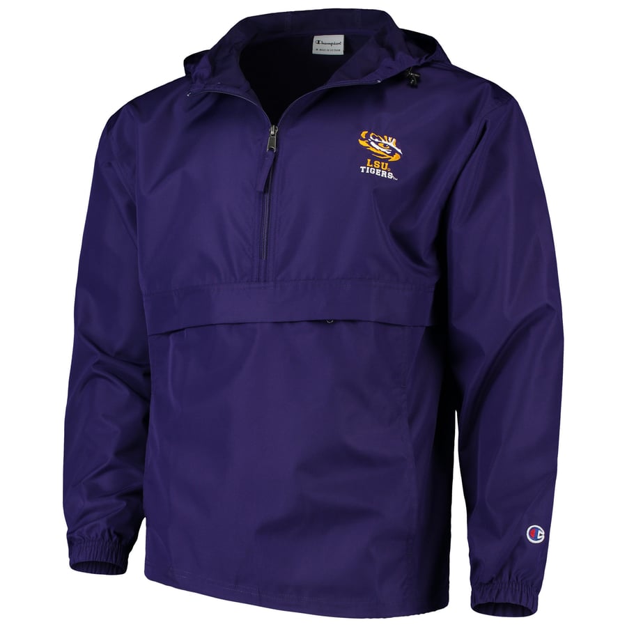 LSU Tigers Champion Packable Jacket - Purple