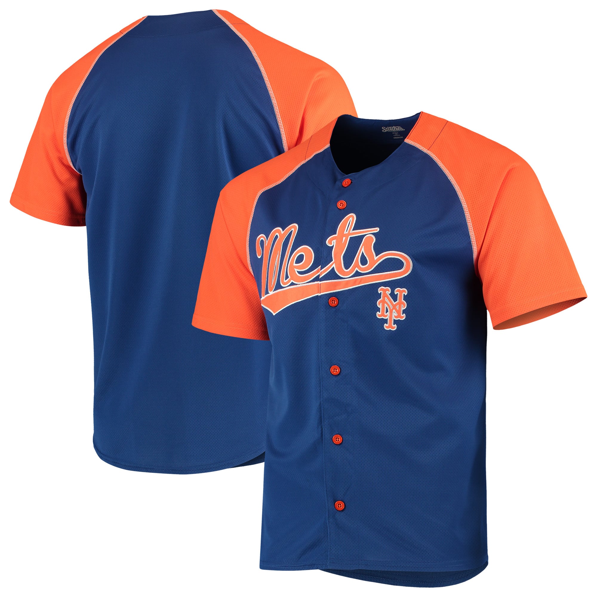 Stitches New York Mets Royal/Orange Team Jersey