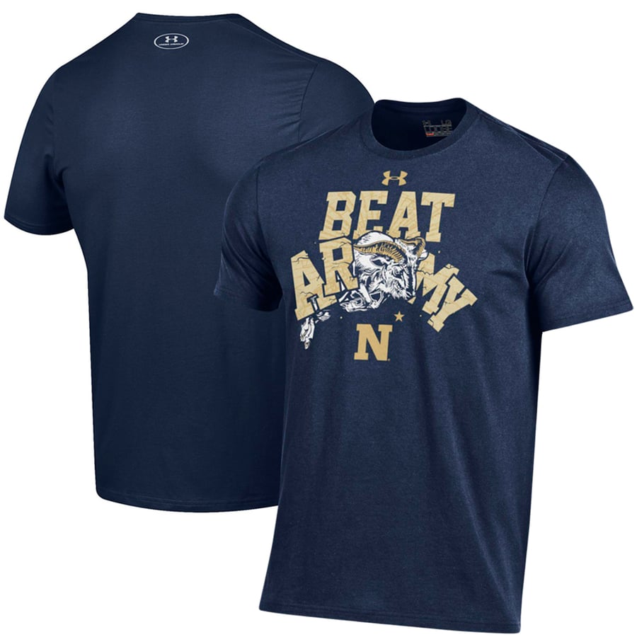 Under Armour Navy Midshipmen Navy Beat Army Rivalry Game Charged Cotton ...