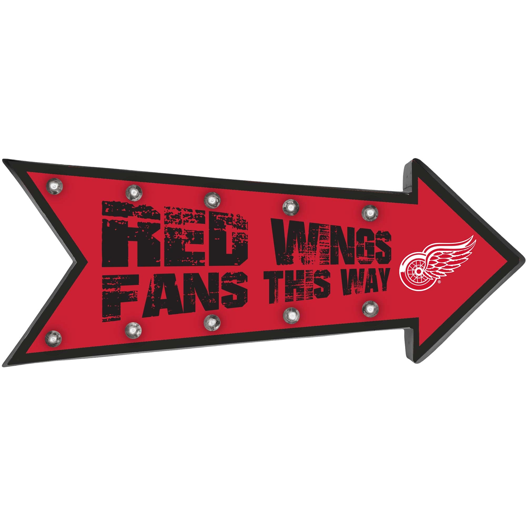 Detroit Red Wings Arrow Marquee Sign