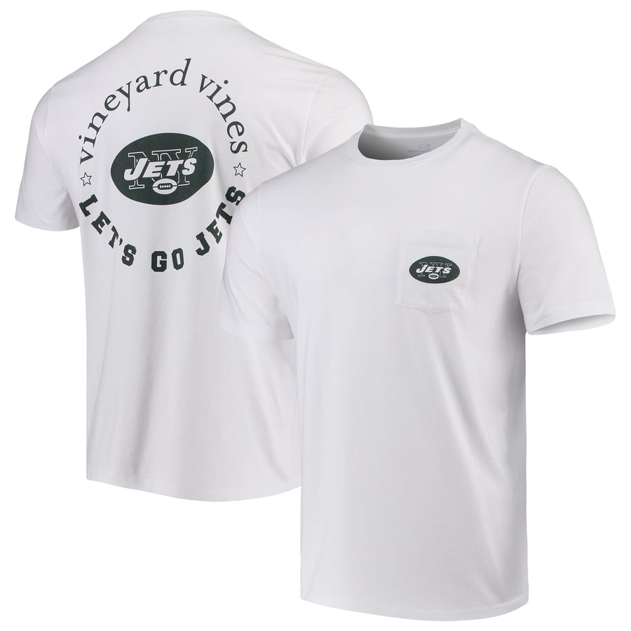 Vineyard Vines New York Jets White Circle Logo T-Shirt