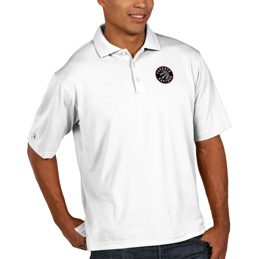 mens toronto raptors antigua white pique xtra l