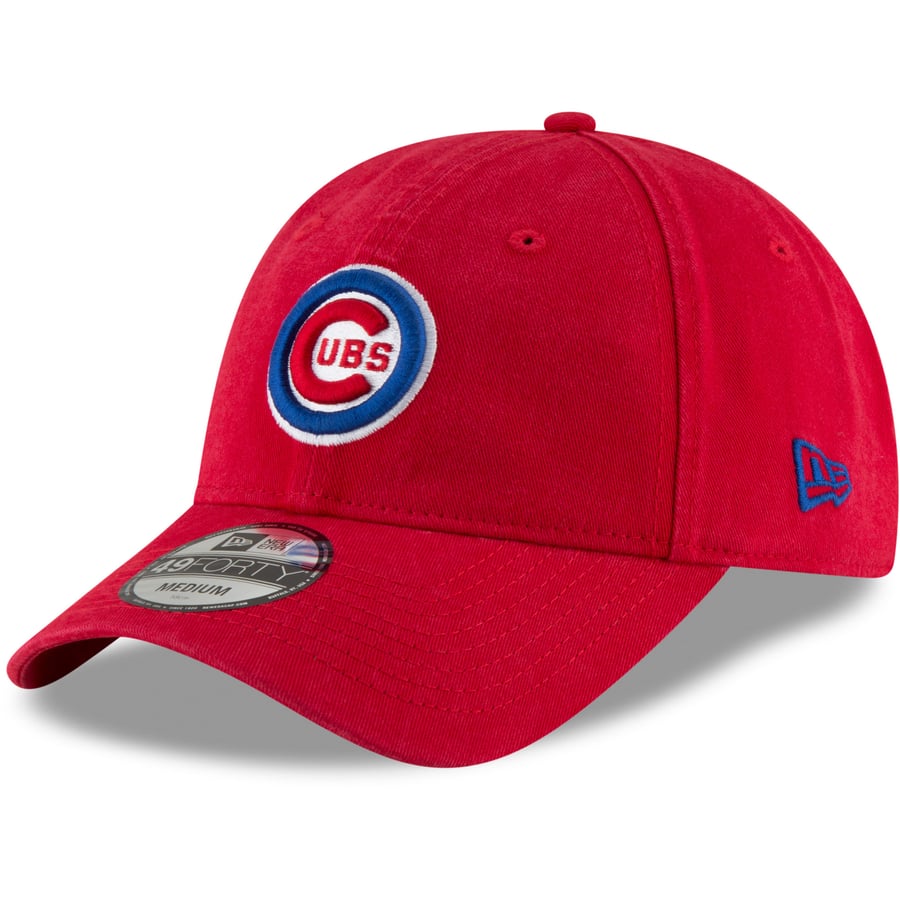 New Era Chicago Cubs Red Batting Practice Core Fit Replica 49FORTY ...