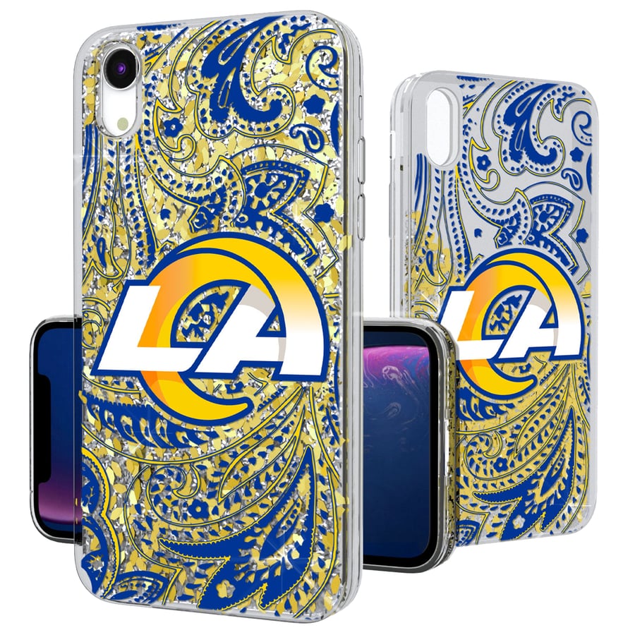 Los Angeles Rams iPhone Paisley Design Glitter Case