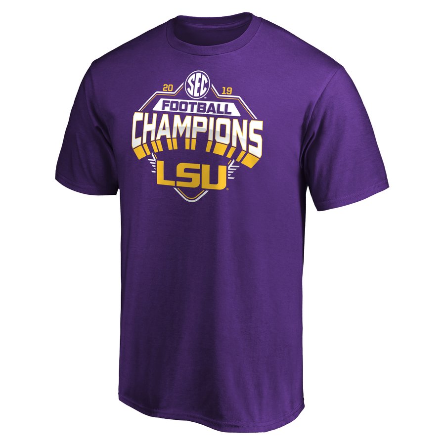 LSU TigersBranded 2019 SEC Football Champions T-Shirt – Purple