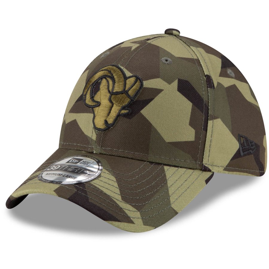 New Era Los Angeles Rams Camo Mutated 39THIRTY Flex Hat