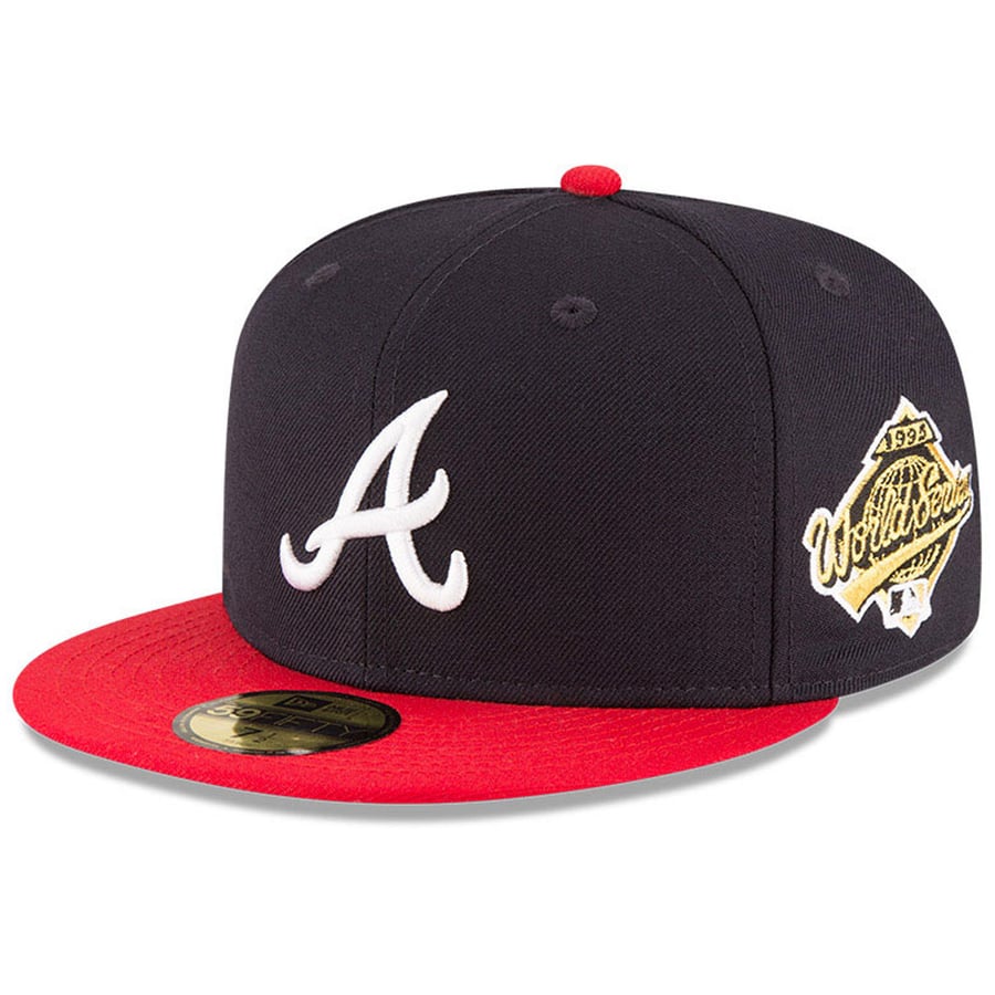 New Era Atlanta Braves Navy Side Patch 1995 World Series 59FIFTY Fitted Hat