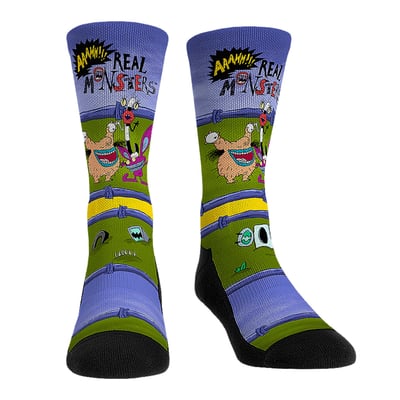  Aaahh!!! Real Monsters Rock Em Unisex Showtime Crew Socks