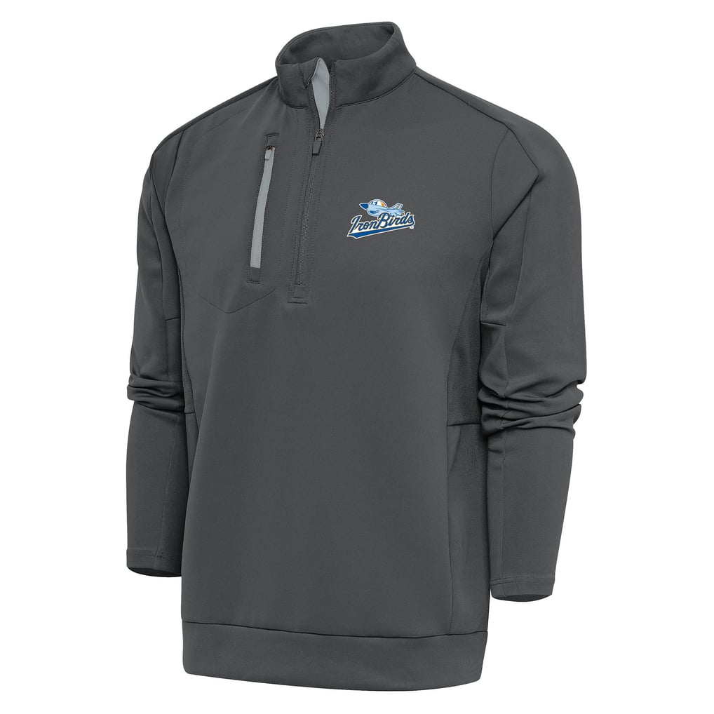  Aberdeen IronBirds Antigua Generation Quarter-Zip Pullover Top - Pewter