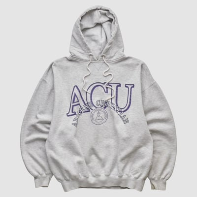 Abilene Christian University Wildcats Gear For Sports 90s Hooded Pullover Sweatshirt - Heather Gray - M by Fanatics Real Vintage