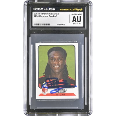 Clarence Seedorf AC Milan Autographed 2003-04 Panini Calciatori #234 CGC Authenticated AUTO 10 Card