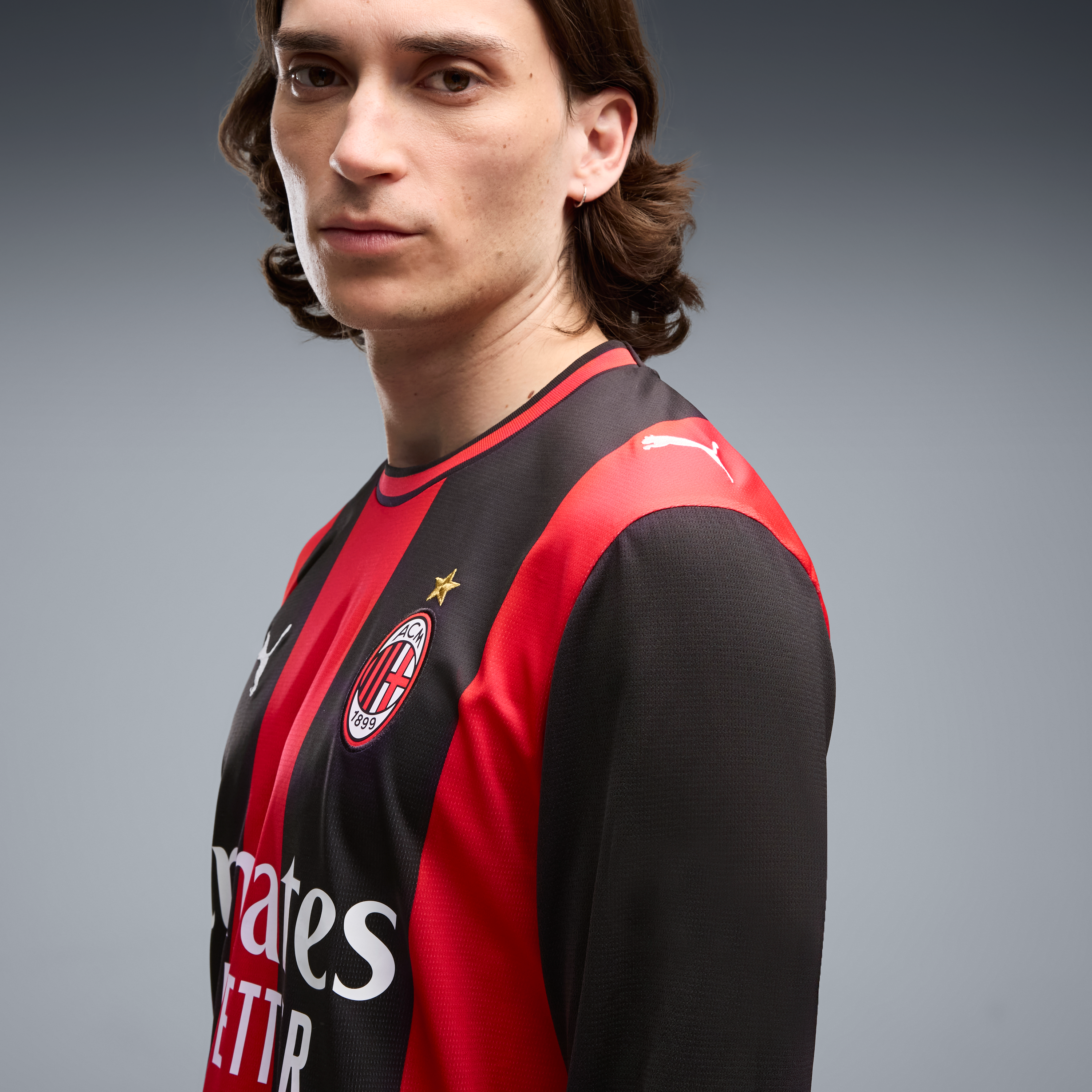 AC Milan 2026/27 Home Replica Long Sleeve Jersey Black/Red