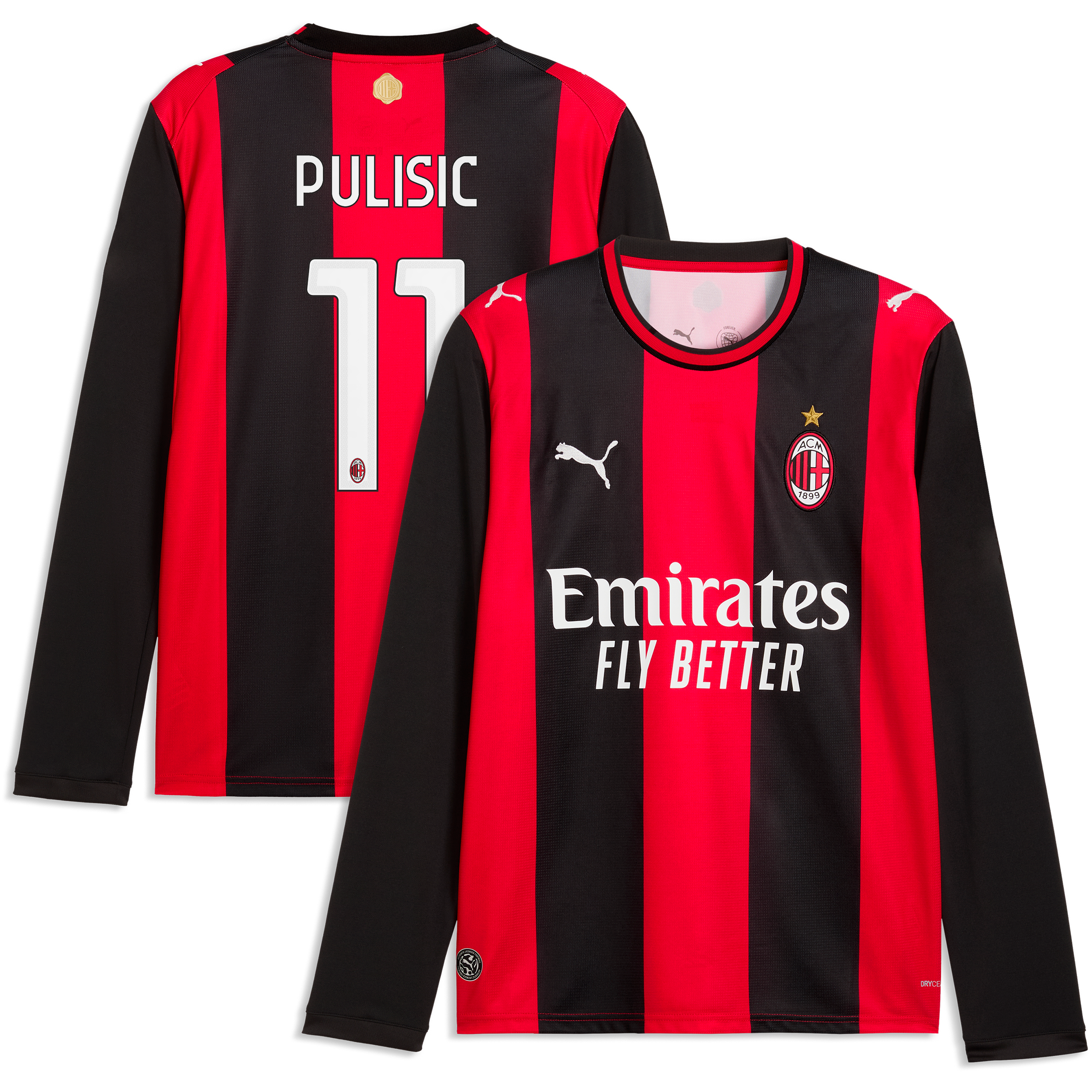 Christian Pulisic AC Milan Puma 2026/27 Home Replica Long Sleeve 