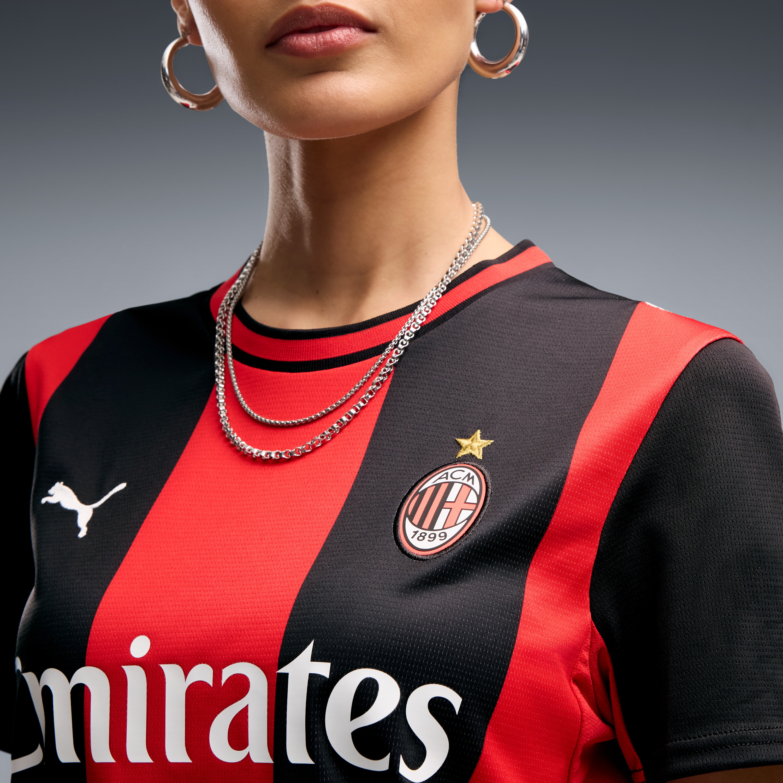 AC Milan Women's 2026/27 Home Replica Jersey Black/Red