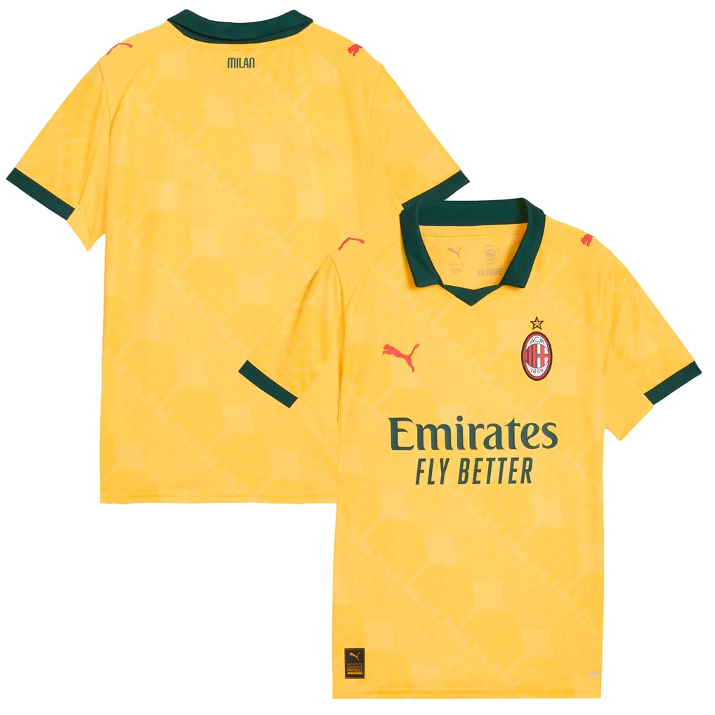 AC Milan Puma Youth 2025/26 Third Replica Jersey - Yellow