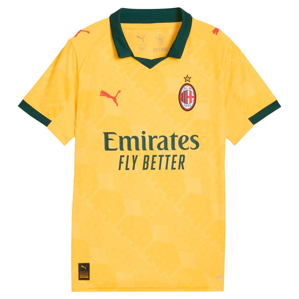 AC Milan Puma Youth 2025/26 Third Replica Jersey - Yellow